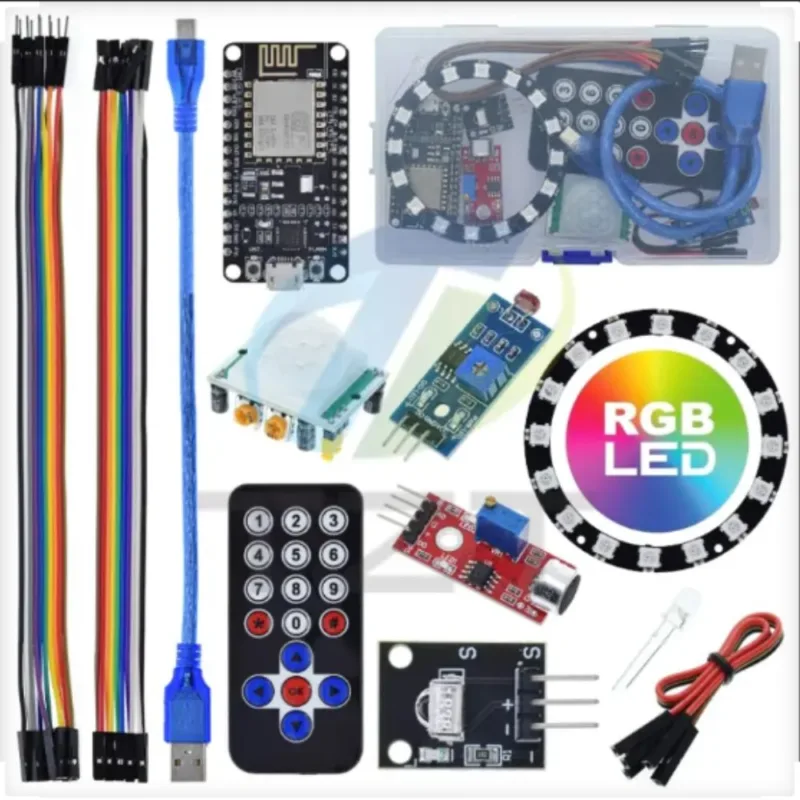 Starter Kit – WS2812B RGB LED Ring Strip 24-Bit for Arduino / ESP8266
